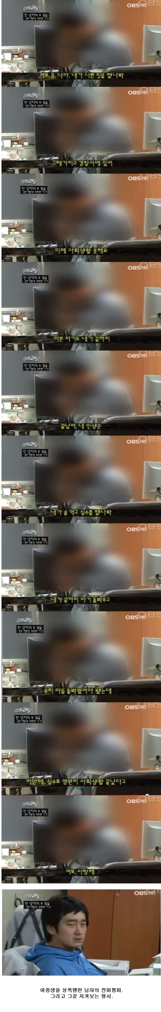 여중생을 성폭행한 남자의 전화통화 그리고 그걸 지켜보는 형사 .jyp | 인스티즈