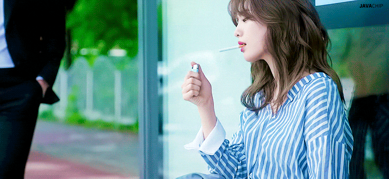 에프터스쿨 나나 흡연 연기.gif | 인스티즈