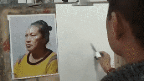 밑그림이 너무 충실한 화가.gif | 인스티즈