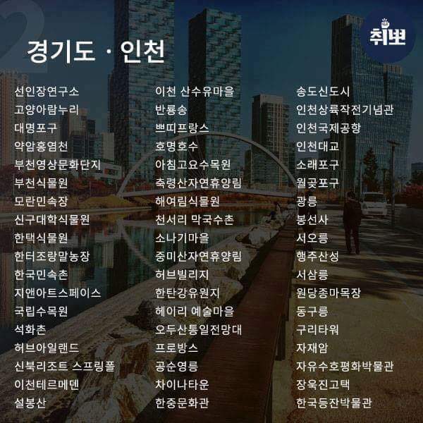 대한민국 대표 여행지 1000 | 인스티즈