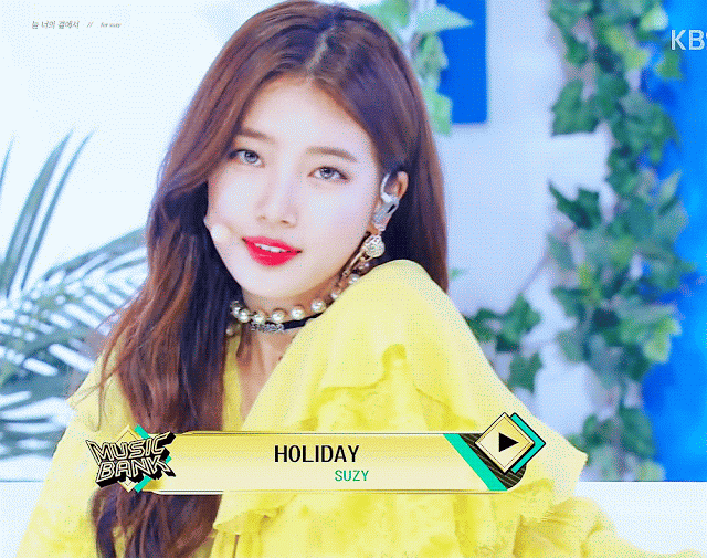 오늘자 할렐루야 소리 나오는 뮤뱅 holiday 수지.gif | 인스티즈