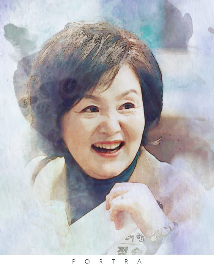 수채화로 표현한 문재인 대통령 | 인스티즈