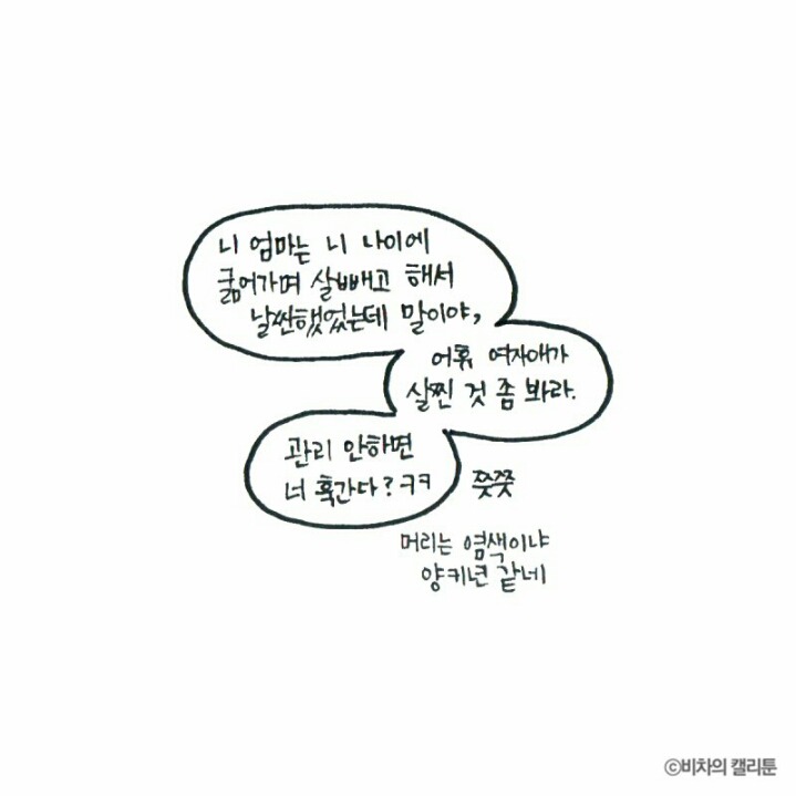 [비차의캘리툰] 프리사이즈가 아니잖아 | 인스티즈