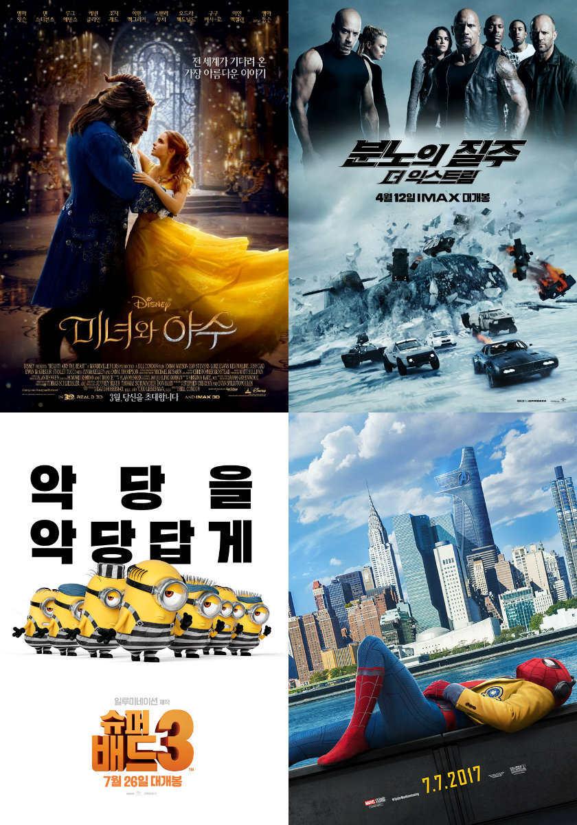 2017년 전세계 영화 박스오피스 TOP 10 | 인스티즈