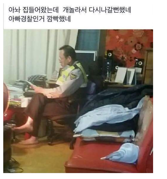 집에오니 경찰이 거실에 있다... | 인스티즈